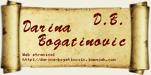 Darina Bogatinović vizit kartica